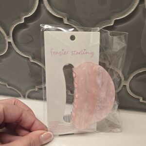 Frasier Sterling Pink Marble Claw Hair Clip